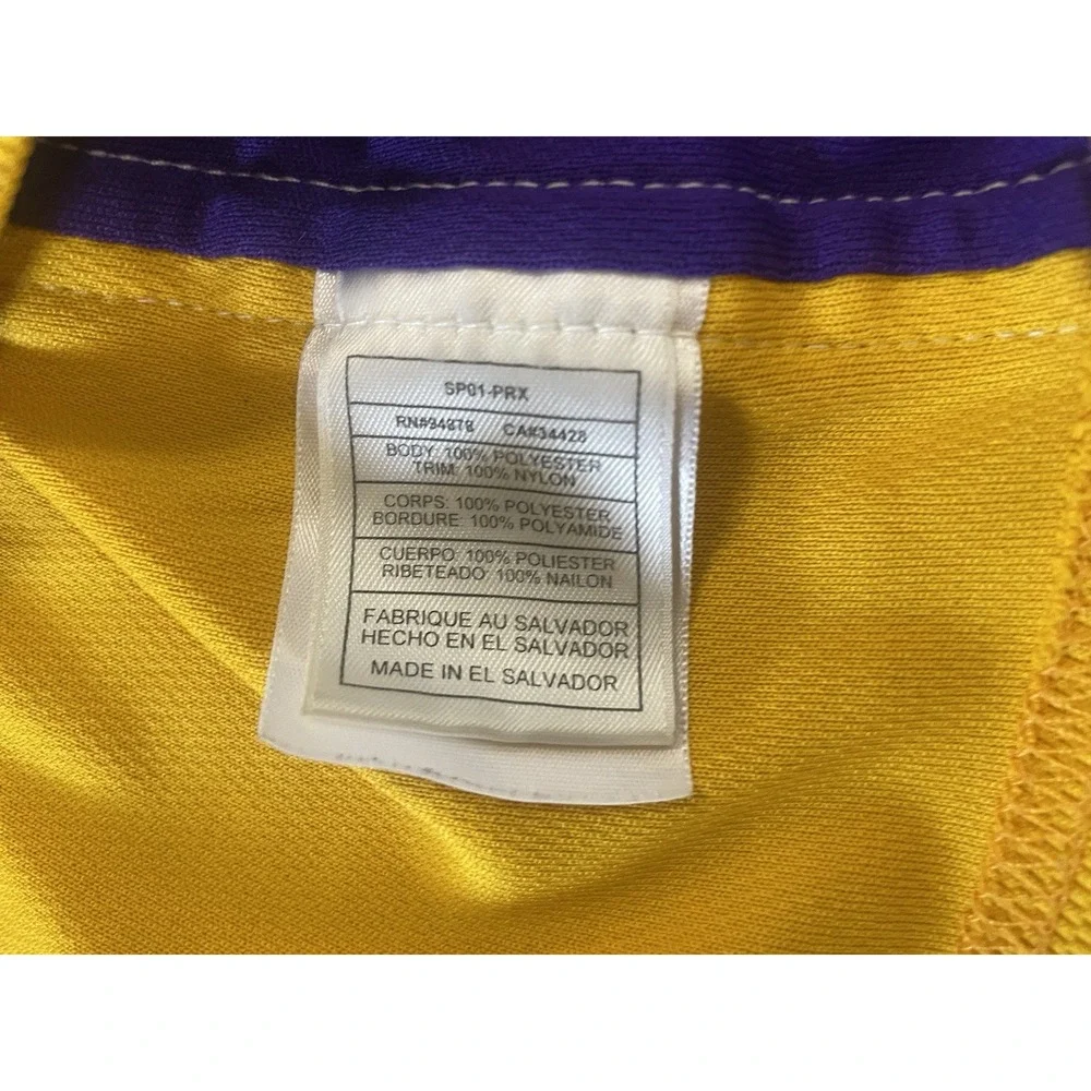 Nike Los Angeles Lakers Shaquille O'Neal #34 Sz 3XL 56 NBA Dri-FIT Yellow Jersey